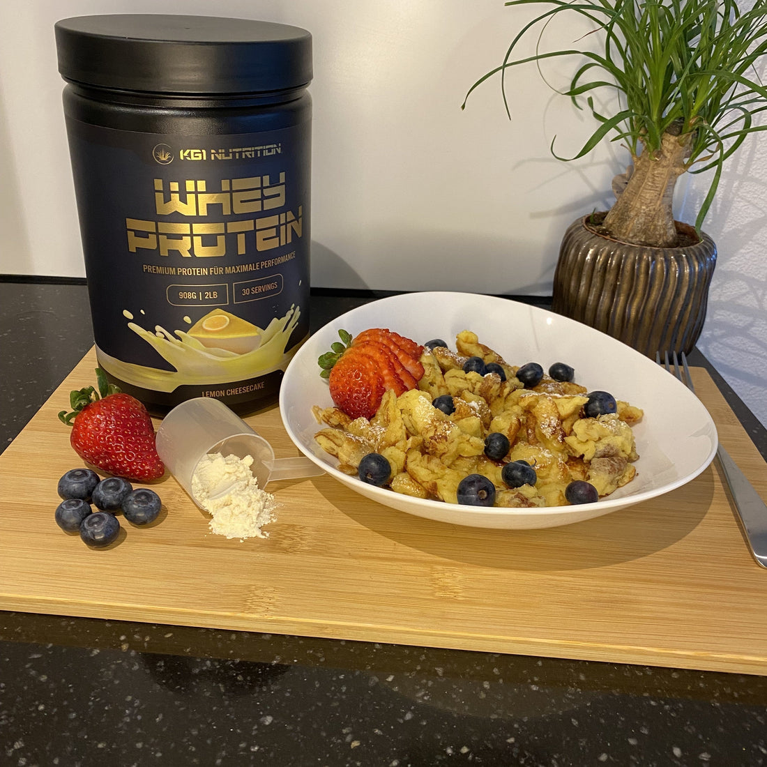 KG1 Protein-Zitronen-Käsekuchen-Kaiserschmarren