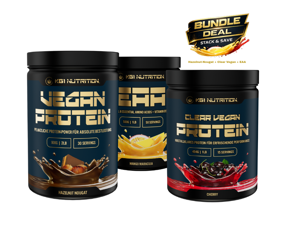 Vegan Bundles Proteine + EAA für Training, Muskelaufbau und Regeneration.