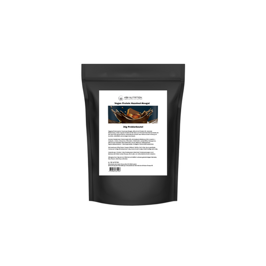 Veganes Protein Haselnuss-Nougat 30g Probierbeutel - Pflanzliches Proteinpulver