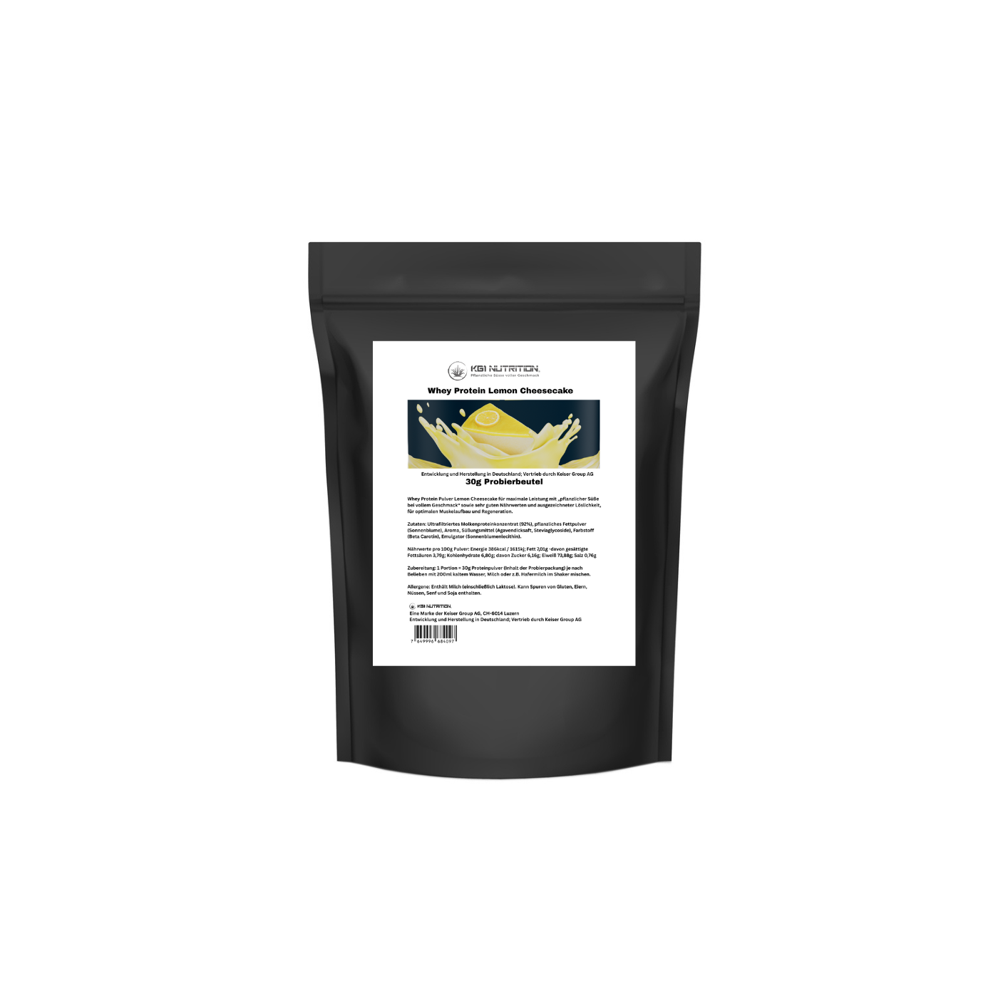 KG1 Nutrition WHEY Protein Lemon Cheesecake Probierbeutel - 30g Testportion